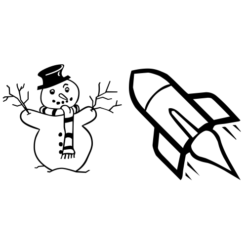 ☃🚀 Emoji Domain black and white Symbola rendering